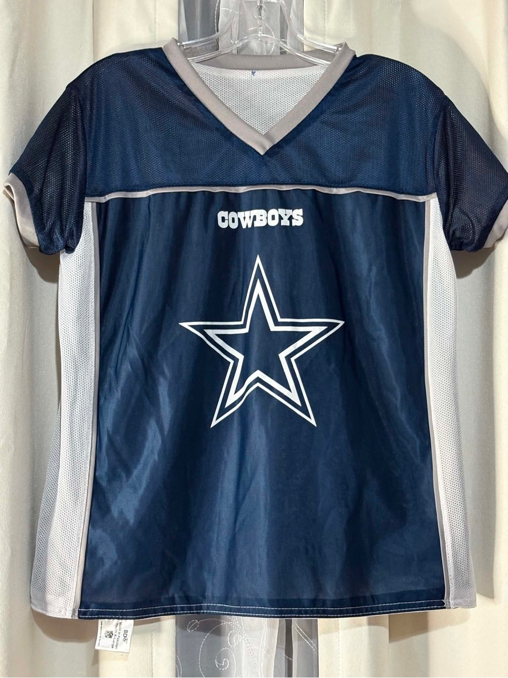 Dallas Cowboys Reversible Silver Gray Navy Blue Kids Jersey Top XL youth